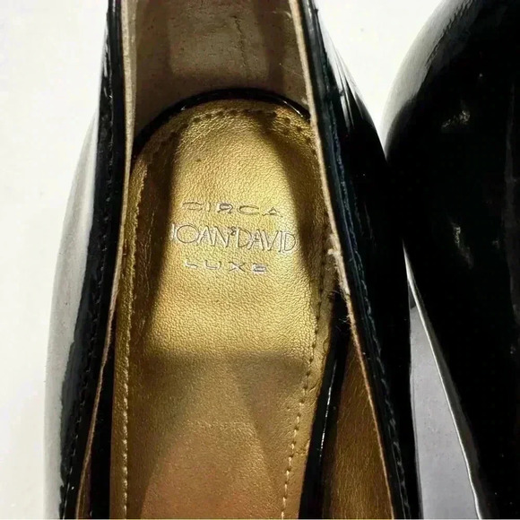 CIRCA JOAN & DAVID Size 9M Luxe -Voyeur Black Slip On Patent Leather Heels - Picture 6 of 10